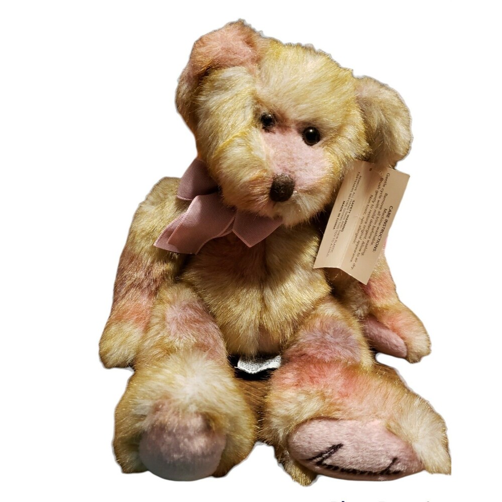 LTD Commodities Russ Perrie Amanda Tan & Pink Bear 10" Plush Stuffed